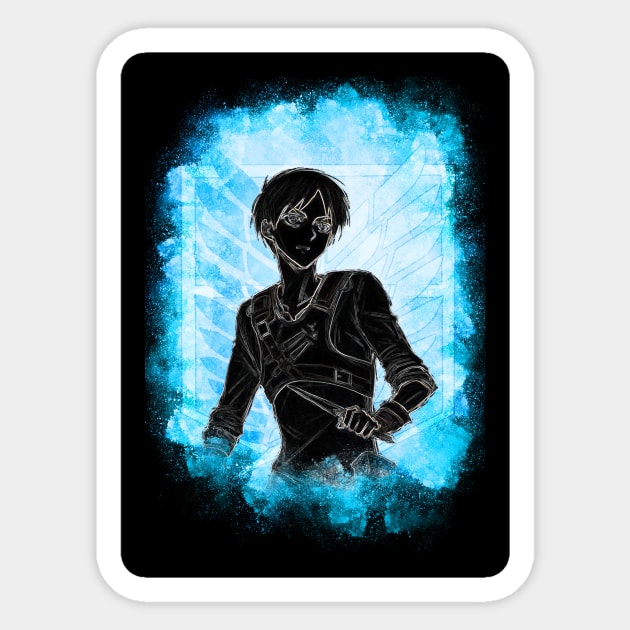 eren jaegar Sticker by Sakent